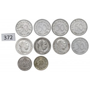 Austro-Węgry i Niemcy, Zestaw monet zdawkowych