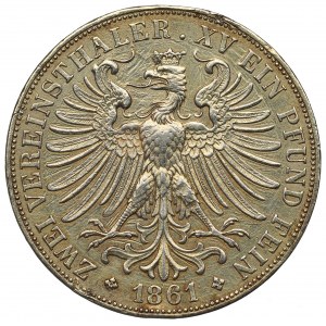 Germany, Frankfurt, 2 Vereinsthaler 1861