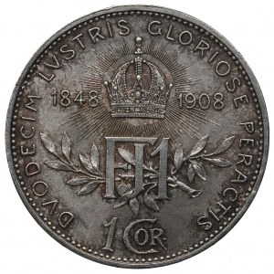 Rakúsko-Uhorsko, Franz, 1 koruna 1908, Viedeň