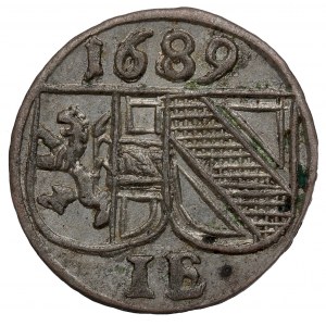 Austria, Salzburg, 1/2 krajcara 1689