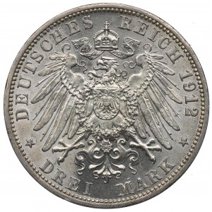 Nemecko, Prusko, Wilhelm II, 3 známky 1912