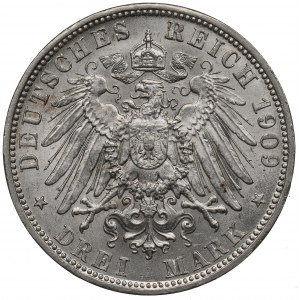 Germany, Bayern, 3 mark 1909