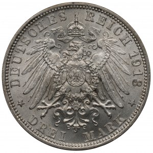 Germany, Bayern, 3 mark 1913