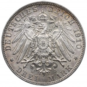 Nemecko, Bavorsko, 3 známky 1910