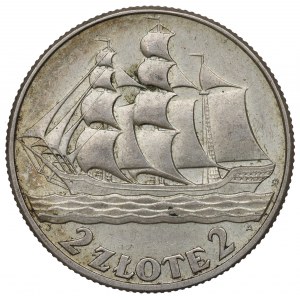 II Republic of Poland, 2 zlote 1936, Ship - NGC MS62