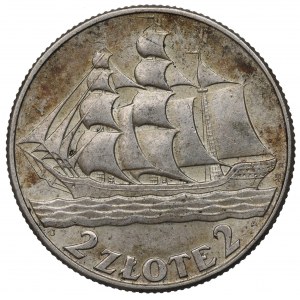 II RP, 2 Zloty 1936 Segelschiff