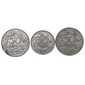Druhá republika, sada 20-50 centov 1923-38