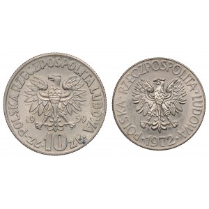 Poľská ľudová republika, sada 10 zlatých z rokov 1959 a 1972