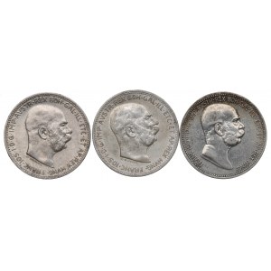 Austria, Zestaw 1 korona 1908-15