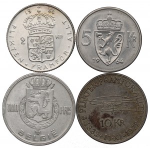 Európa, sada strieborných mincí