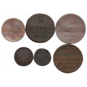 Russia, Lot of copper coins
