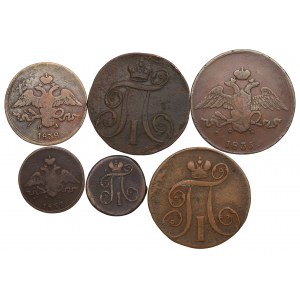 Russia, Lot of copper coins