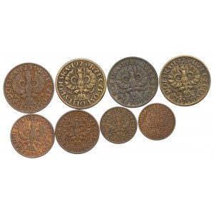 Druhá republika, sada 1-5 mincí 1923-32