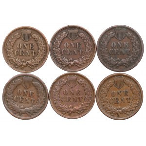 USA, Satz 1 Cent 1892-1909