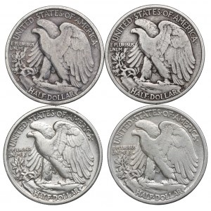 USA, Lot of half dollar 1939-46