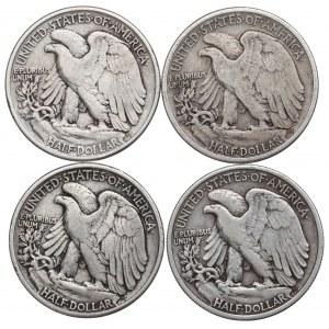 USA, sada 1/2 dolaru 1923-43