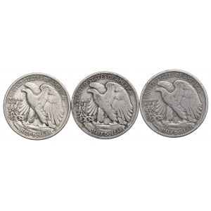 USA, Lot of half dollar 1936-43