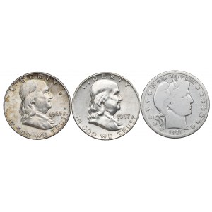 USA, 1/2 Dollar Satz 1911-63