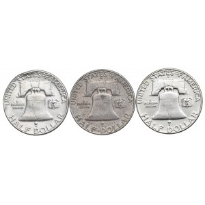 USA, sada 1/2 dolára 1952-62