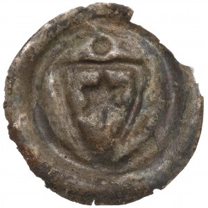 Ostpommern, Sambor II Tczewski (1217-1278), Brakteat, Stern auf Schild und Kugel darüber