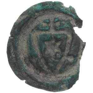 Pomorze Wschodnie, Sambor II Tczewski (1217-1278), brakteat, gwiazda na tarczy i wyżej krzyż