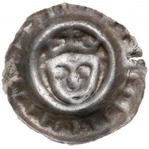 Západné Pomoransko, Gryfia, brakteát, korunovaná hlava v radiálnom obkolesení - vzácne