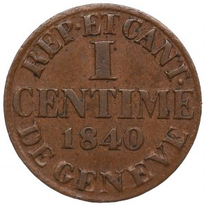 Schweiz, Genf, 1 Cent 1840