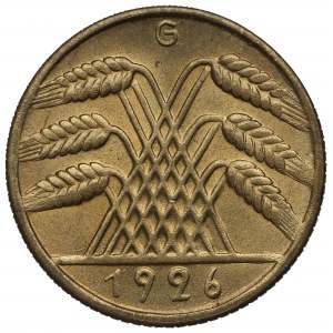 Nemecko, Weimarská republika, 10 fenig 1926 G