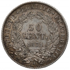 Francúzsko, 50 centimov 1871