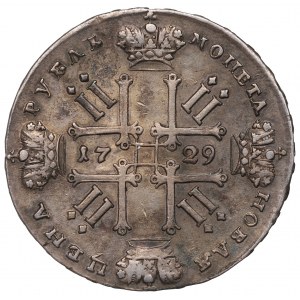 Russland, Peter II., Rubel 1729, Moskau