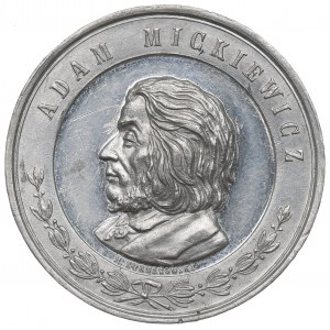 Poľsko, medaila pri príležitosti 25. výročia úmrtia Adama Mickiewicza