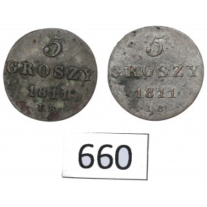 Księstwo Warszawskie, Zestaw 5 groszy 1811