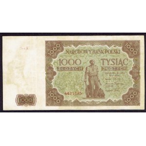 Volksrepublik Polen, 1000 Zloty 1947 K