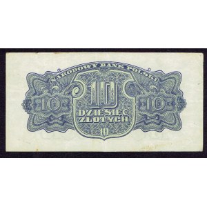People's Republic of Poland, 10 gold 1944 , ...owym.... XA