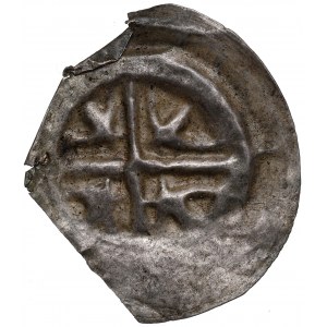 Neurčený okres, 13./14. storočie, brakteát, kríž s ornamentmi - vzácne