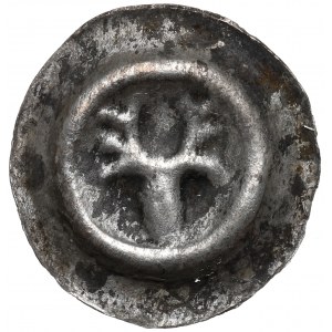 Pomorze Zachodnie, Jan z Grystowa (1237-1283), brakteat, głowa jelenia z małym porożem - rzadki