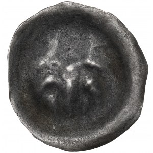 Pomorze Zachodnie, Jan z Grystowa (1237-1283), brakteat, głowa jelenia z DUŻYM porożem - RZADKI