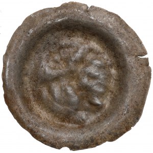 Neurčený okres, 13. storočie, brakteát, orol s hlavou vľavo - vzácne