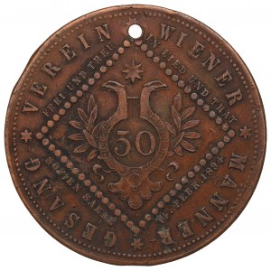 Austria, medal 50-lecie chóru męskiego w Wiedniu 1894