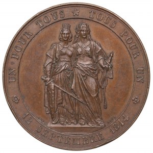 Szwajcaria, Medal 50 lat powrotu Genewy do Szwajcarii 1864