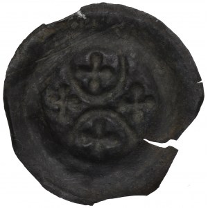 Neurčený okres, 13./14. století, brakteát, čtyři kříže - vzácné