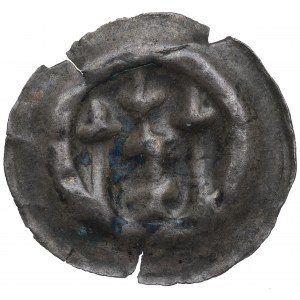 Velkopolsko, 13. století, brakteát, tři lilie - RARE