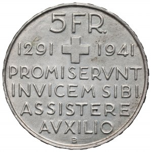 Switzerland, 5 francs 1941