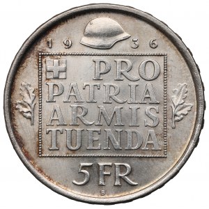 Švýcarsko, 5 franků 1936