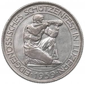 Švýcarsko, 5 franků 1939 - Lucern