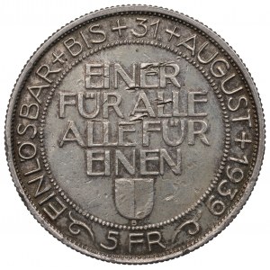 Švajčiarsko, 5 frankov 1939 - Luzern
