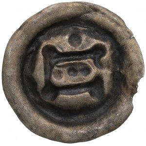 Kujavy/Mazovsko?, XIV. stol. náramek, obdélník s kuličkami a tečkou - vzácný