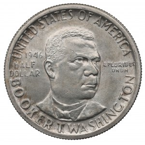 USA, 1/2 dolára 1946 S- Booker T. Washington