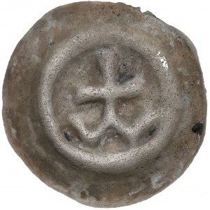 Ostpommern, Mściwój II (1266-94), Brakteat, gebogener zweiarmiger Anker - selten