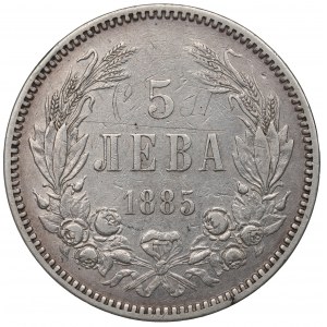 Bulgarien, 5 Lewa 1885